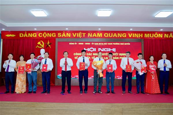 Phường Ngô Quyền hoàn thành sắp xếp, tinh gọn từ 52 xuống còn 30 Tổ dân phố