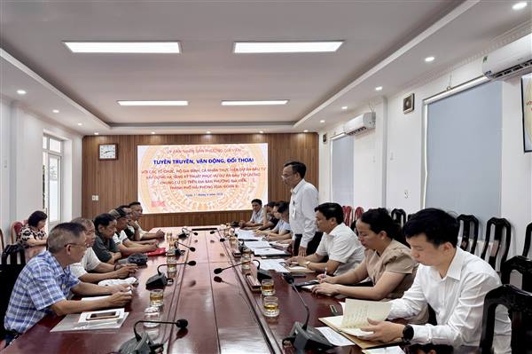 Phường Gia Viên đối thoại và lên phương án cưỡng chế GPMB Dự án cải tạo chung cư cũ Đồng Quốc Bình (giai đoạn 2)
