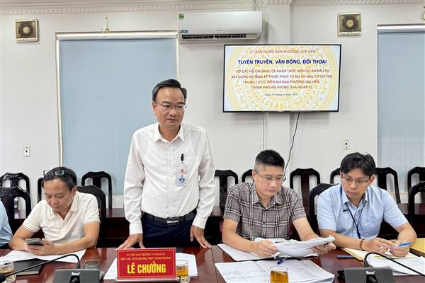 Phường Gia Viên đối thoại, vận động các hộ dân bàn giao mặt bằng thực hiện Dự án cải tạo chung cư cũ (giai đoạn 2)