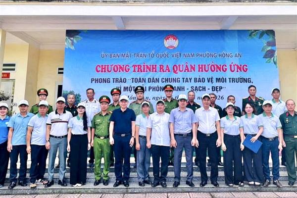 Phường Hồng An ra quân hưởng ứng phong trào thi đua “Toàn dân chung tay bảo vệ môi trường, vì một Hải Phòng xanh - sạch - đẹp”