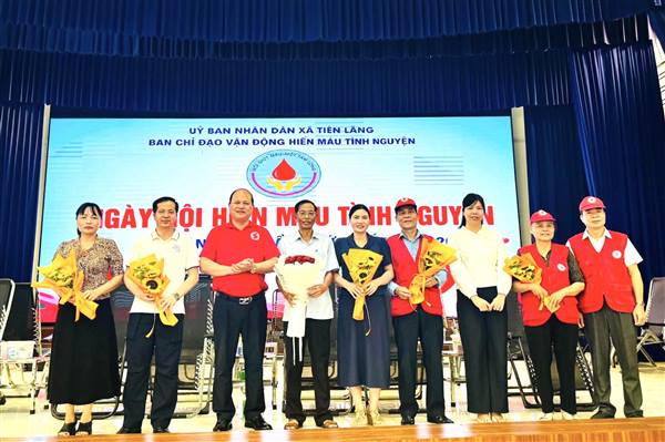 Xã Tiên Lãng: Hơn 300 cán bộ, đoàn viên, hội viên và Nhân dân tham gia Ngày hội hiến máu tình nguyện
