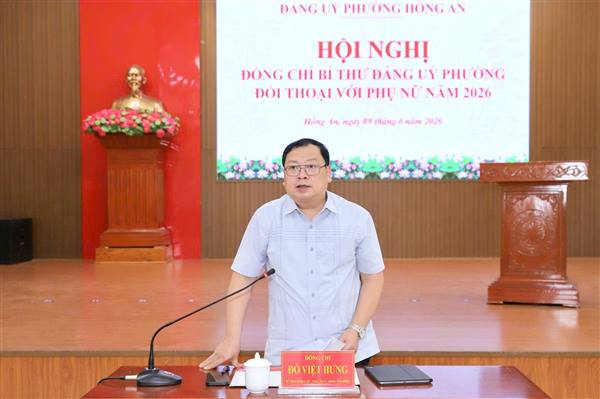 Bí thư Đảng ủy phường Hồng An đối thoại với đại diện hội viên Phụ nữ trên địa bàn năm 2026
