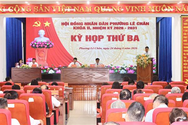 Kỳ họp thứ 3 HĐND phường Lê Chân khóa II thông qua 6 dự thảo Nghị quyết