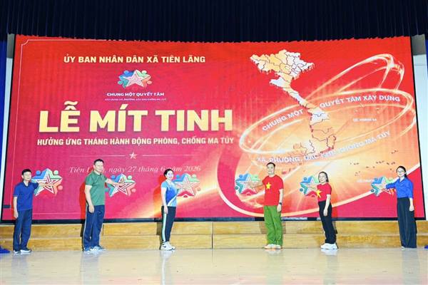 Xã Tiên Lãng: Gần 500 người tham gia Lễ mít tinh và Giải chạy hưởng ứng Tháng hành động phòng, chống ma túy năm 2026