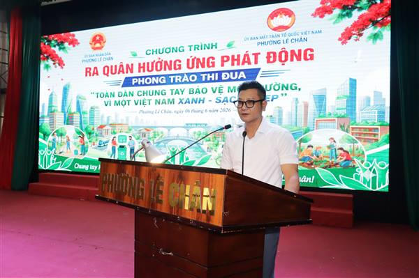 Phường Lê Chân ra quân hưởng ứng phát động phong trào thi đua “Toàn dân chung tay bảo vệ môi trường”