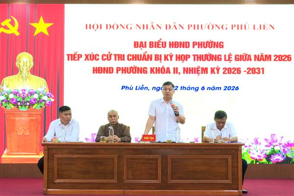 Tổ đại biểu số 2 HĐND phường Phù Liễn tiếp xúc cử tri chuẩn bị Kỳ họp thường lệ giữa năm 2026