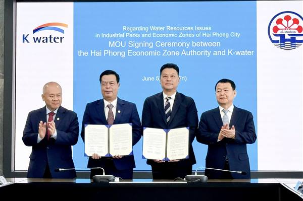 Ban Quản lý Khu kinh tế Hải Phòng ký kết Biên bản ghi nhớ hợp tác với Tổng công ty Tài nguyên nước Hàn Quốc (K-Water)