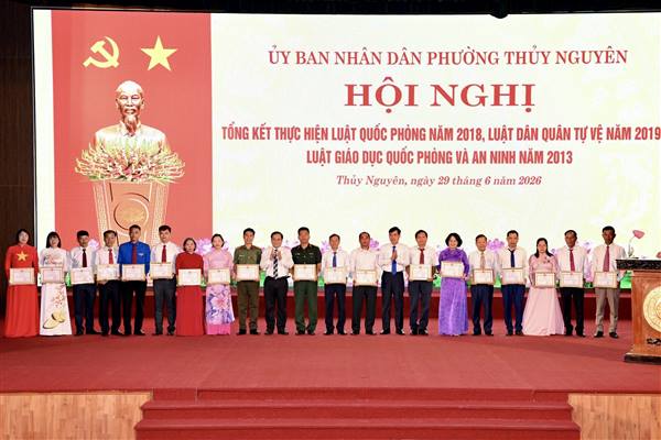 Phường Thủy Nguyên tổng kết thực hiện các Luật về Quốc phòng, Dân quân tự vệ và Giáo dục quốc phòng - an ninh