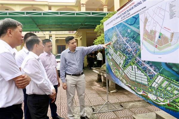 Xã An Trường công bố quy hoạch khu đô thị mới và triển khai nhiệm vụ sau sắp xếp, tổ chức lại các thôn