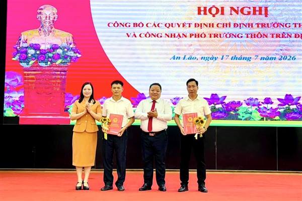 Xã An Lão kiện toàn Lãnh đạo các thôn sau sắp xếp