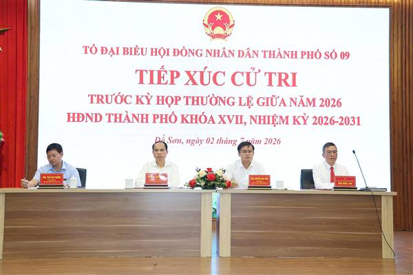 Tổ đại biểu HĐND thành phố số 9 tiếp xúc cử tri trước Kỳ họp thường lệ giữa năm 2026 HĐND thành phố khoá XVII, nhiệm kỳ 2026 - 2031 
