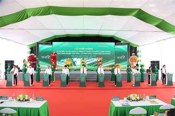 Khởi công Dự án đầu tư xây dựng hạ tầng kỹ thuật và quản lý kinh doanh Cụm công nghiệp Tân Trào tại xã Kiến Hưng