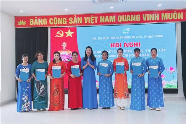 Hội Liên hiệp Phụ nữ phường An Biên kiện toàn, thành lập Chi hội, cán bộ Chi hội Phụ nữ Tổ dân phố