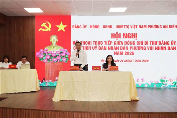 Phường An Biên đối thoại trực tiếp giữa người đứng đầu cấp ủy, chính quyền với Nhân dân năm 2026