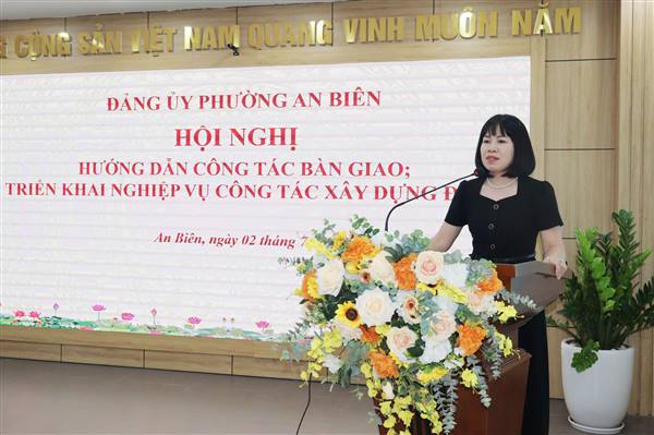 Phường An Biên triển khai nhiệm vụ công tác xây dựng Đảng tới Bí thư Chi bộ Tổ dân phố sau sắp xếp tổ chức