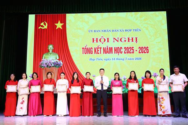 Xã Hợp Tiến tổng kết năm học 2025 - 2026: Chất lượng giáo dục tiếp tục khởi sắc, 100% trường học đạt chuẩn quốc gia