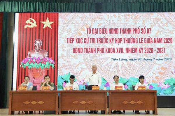 Tổ đại biểu HĐND thành phố số 07 tiếp xúc cử tri chuẩn bị Kỳ họp thường lệ giữa năm 2026 HĐND thành phố khóa XII