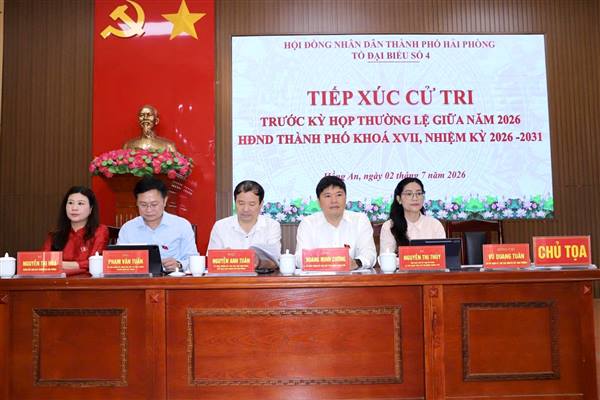 Phó Chủ tịch UBND thành phố Hoàng Minh Cường tiếp xúc cử tri chuẩn bị Kỳ họp thường lệ giữa năm 2026 HĐND thành phố khóa XVII