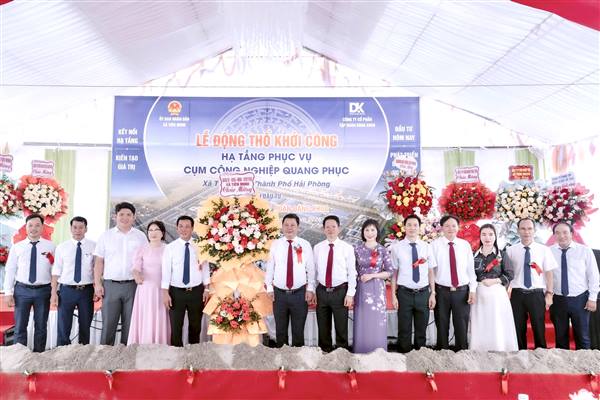 Động thổ, khởi công hạ tầng phục vụ Cụm Công nghiệp Quang Phục, xã Tiên Minh