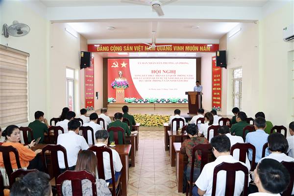 Phường An Phong tổng kết thực hiện Luật Quốc phòng, Luật Dân quân tự vệ và Luật Giáo dục quốc phòng và an ninh
