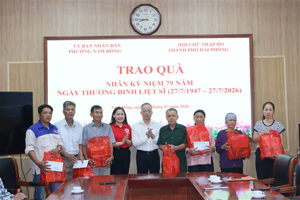 Hội Chữ thập đỏ thành phố triển khai hoạt động an sinh nhân đạo ý nghĩa tại phường Nam Đồng
