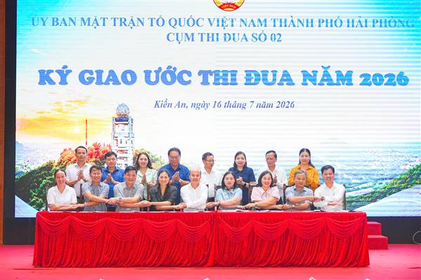 Mặt trận Tổ quốc Việt Nam các phường thuộc Cụm Thi đua số 2 ký kết giao ước thi đua năm 2026 