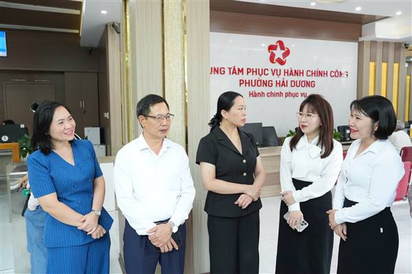 99,89% hồ sơ thủ tục hành chính tại phường Hải Dương được giải quyết đúng hạn, trước hạn