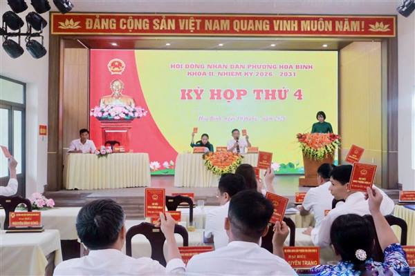 HĐND phường Hòa Bình tổ chức thành công Kỳ họp thường lệ giữa năm 2026
