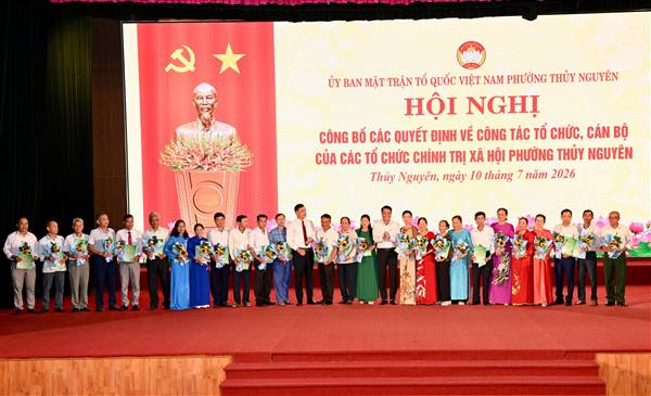 Ủy ban MTTQ Việt Nam phường Thủy Nguyên sơ kết công tác 6 tháng đầu năm và triển khai mô hình "Mặt trận số - Kết nối Nhân dân"