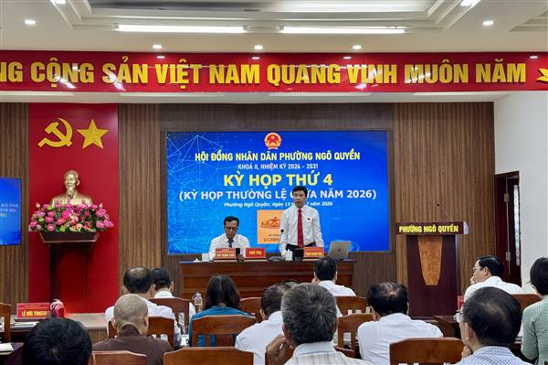Kỳ họp thứ 4 HĐND Phường Ngô Quyền: Phân bổ bổ sung hơn 38 tỷ đồng vốn đầu tư công