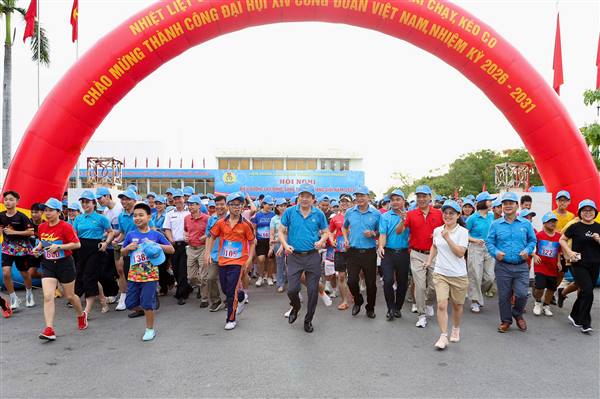 Sôi nổi Giải chạy "Những bước chân khỏe đẹp" và Giải kéo co năm 2026 của đoàn viên Công đoàn