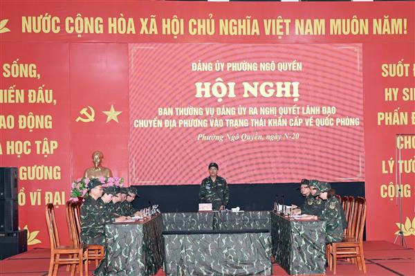 Phường Ngô Quyền khai mạc Diễn tập chiến đấu phòng thủ năm 2026