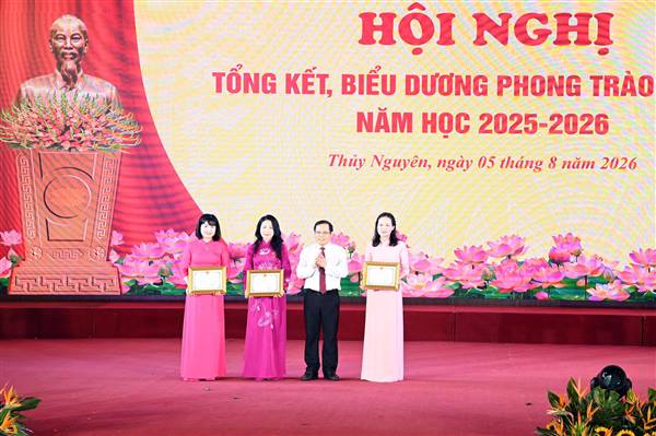 Phường Thủy Nguyên tổng kết, biểu dương phong trào thi đua năm học 2025 - 2026