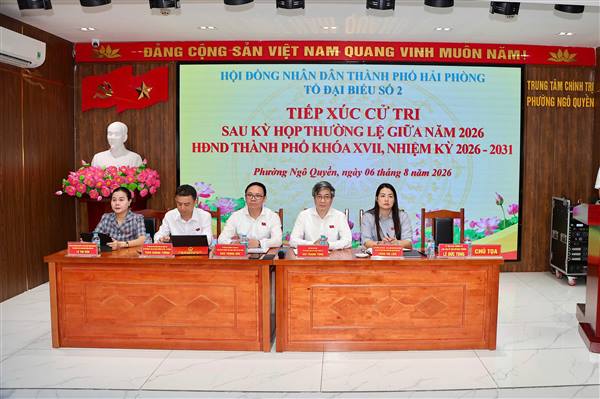 Tổ đại biểu số 02 HĐND thành phố tiếp xúc cử tri sau Kỳ họp thường lệ giữa năm 2026 tại phường Ngô Quyền