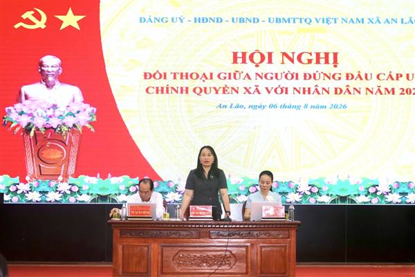 Xã An Lão đối thoại giữa người đứng đầu cấp ủy, chính quyền địa phương với Nhân dân