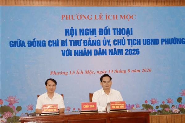 Đối thoại trực tiếp giữa người đứng đầu cấp ủy, chính quyền Phường Lê Ích Mộc với Nhân dân năm 2026
