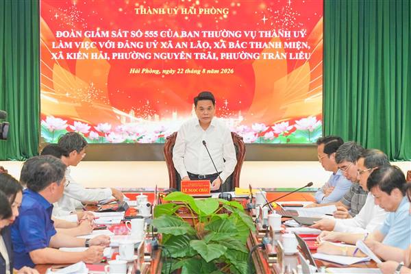 Bí thư Thành ủy Lê Ngọc Châu chủ trì Hội nghị triển khai giám sát việc thực hiện Nghị quyết 11-NQ/TU và vận hành chính quyền 02 cấp tại 5 xã, phường