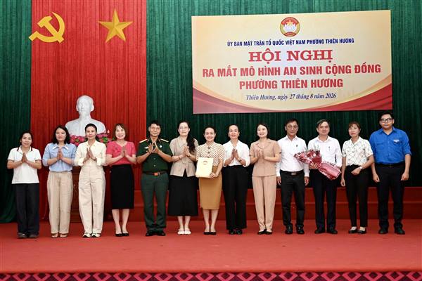 Ủy ban MTTQ Việt Nam phường Thiên Hương triển khai xây dựng mô hình An sinh cộng đồng năm 2026