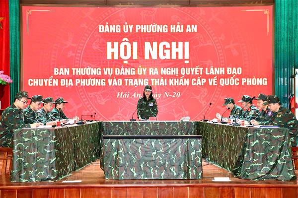 Phường Hải An diễn tập chiến đấu phòng thủ, nâng cao khả năng sẵn sàng ứng phó các tình huống