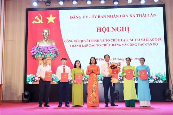 Xã Thái Tân còn 5 trường sau sắp xếp mạng lưới cơ sở giáo dục