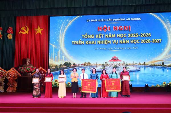 100% trường Mầm non, Tiểu học và THCS trên địa bàn phường An Dương đạt chuẩn quốc gia