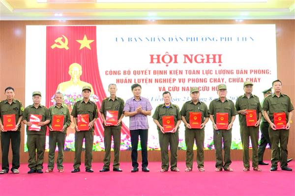 Phường Phù Liễn thành lập 19 Đội dân phòng tại các Tổ dân phố