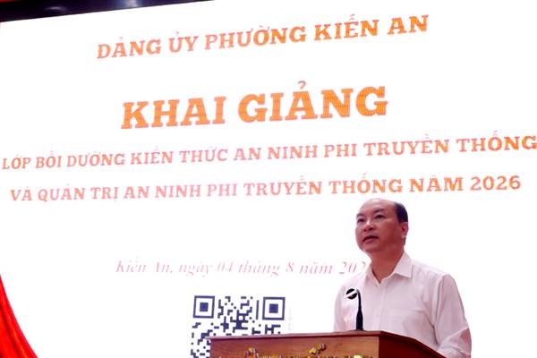 Đảng ủy phường Kiến An bồi dưỡng kiến thức về an ninh phi truyền thống năm 2026