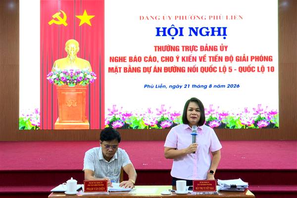 Phường Phù Liễn tập trung đẩy nhanh tiến độ giải phóng mặt bằng Dự án đường nối Quốc lộ 5 - Quốc lộ 10
