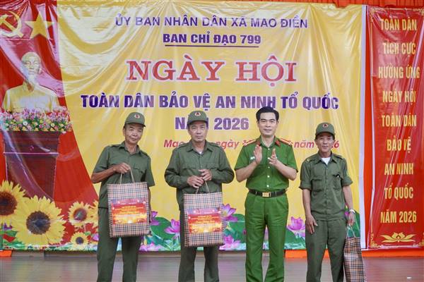 Xã Mao Điền tổ chức Ngày hội toàn dân bảo vệ an ninh Tổ quốc năm 2026