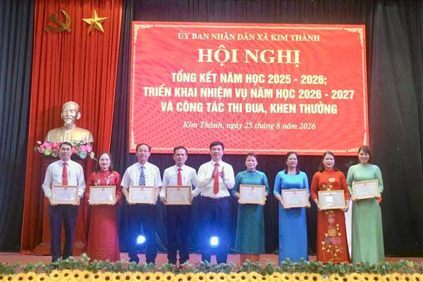 Xã Kim Thành: Tổng kết năm học 2025 - 2026 và triển khai nhiệm vụ năm học mới
