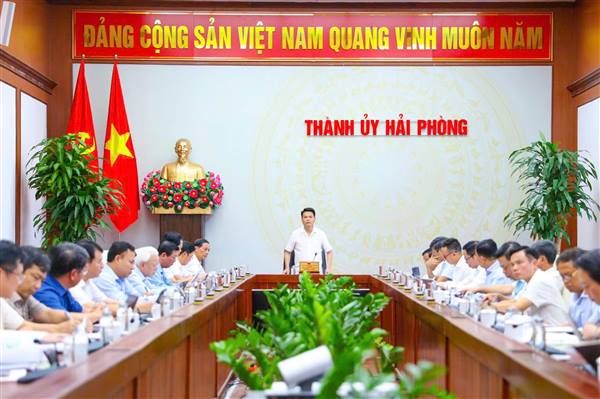Ban Thường vụ Thành ủy cho ý kiến về Quy hoạch chung thành phố Hải Phòng đến năm 2050, tầm nhìn đến năm 2075