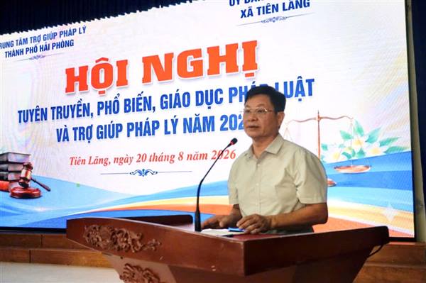 Xã Tiên Lãng trợ giúp pháp lý miễn phí cho Nhân dân trên địa bàn năm 2026