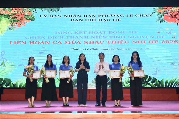 Phường Lê Chân tổng kết hoạt động hè và chiến dịch Thanh niên tình nguyện hè năm 2026