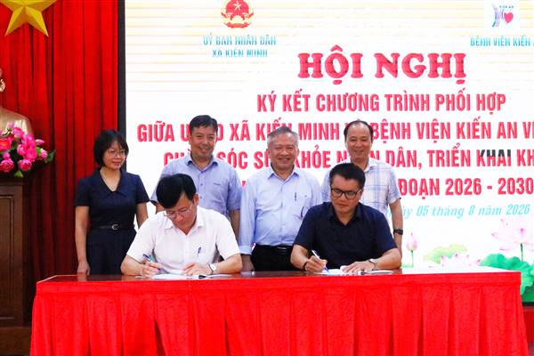 Bệnh viện Kiến An và UBND xã Kiến Minh phối hợp triển khai khám sức khỏe toàn dân và các hoạt động cộng đồng giai đoạn 2026 - 2030